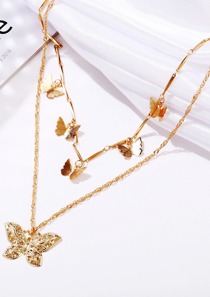 Butterfly Multilayer Necklace