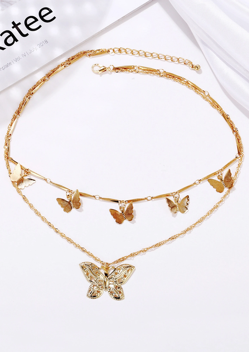 Butterfly Multilayer Necklace