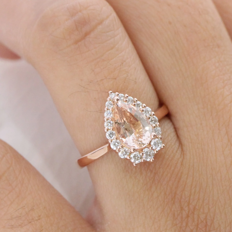 Rose Gold Crystal Ring